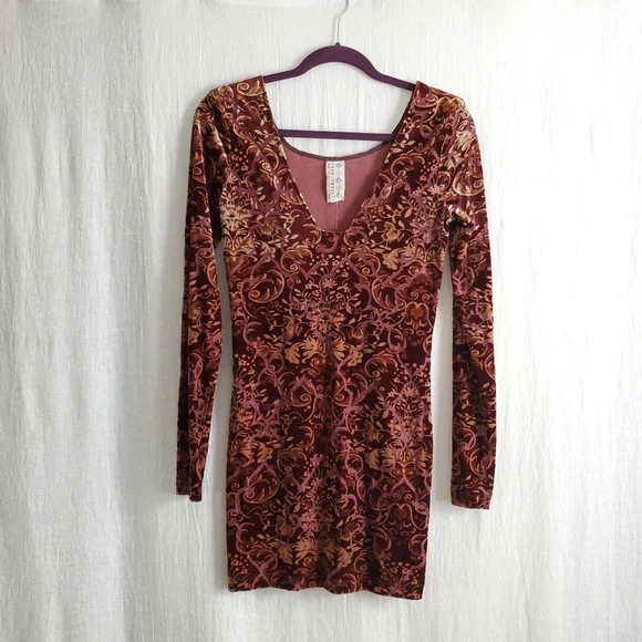 knee length dresses for ladies Free People Estella Velvet Mini main image 0